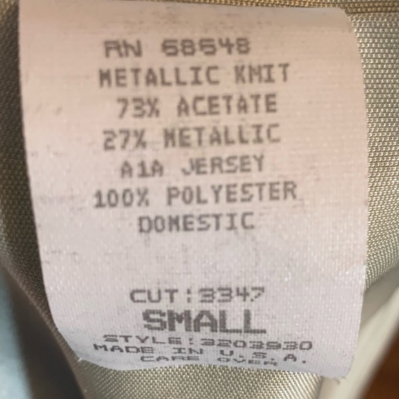 Shimmering Metallic Green Knit Evening Dress SizeS - Picture 8 of 8